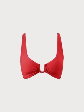 BERLOOK Red U-Ring Cross Back Bikini Top